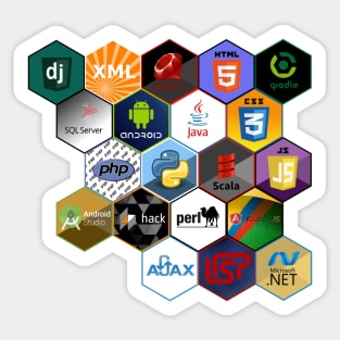 programming languages hexagonal Sticker